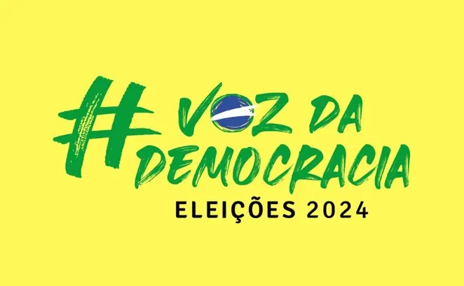 logo eleicoes 2024 amarelo